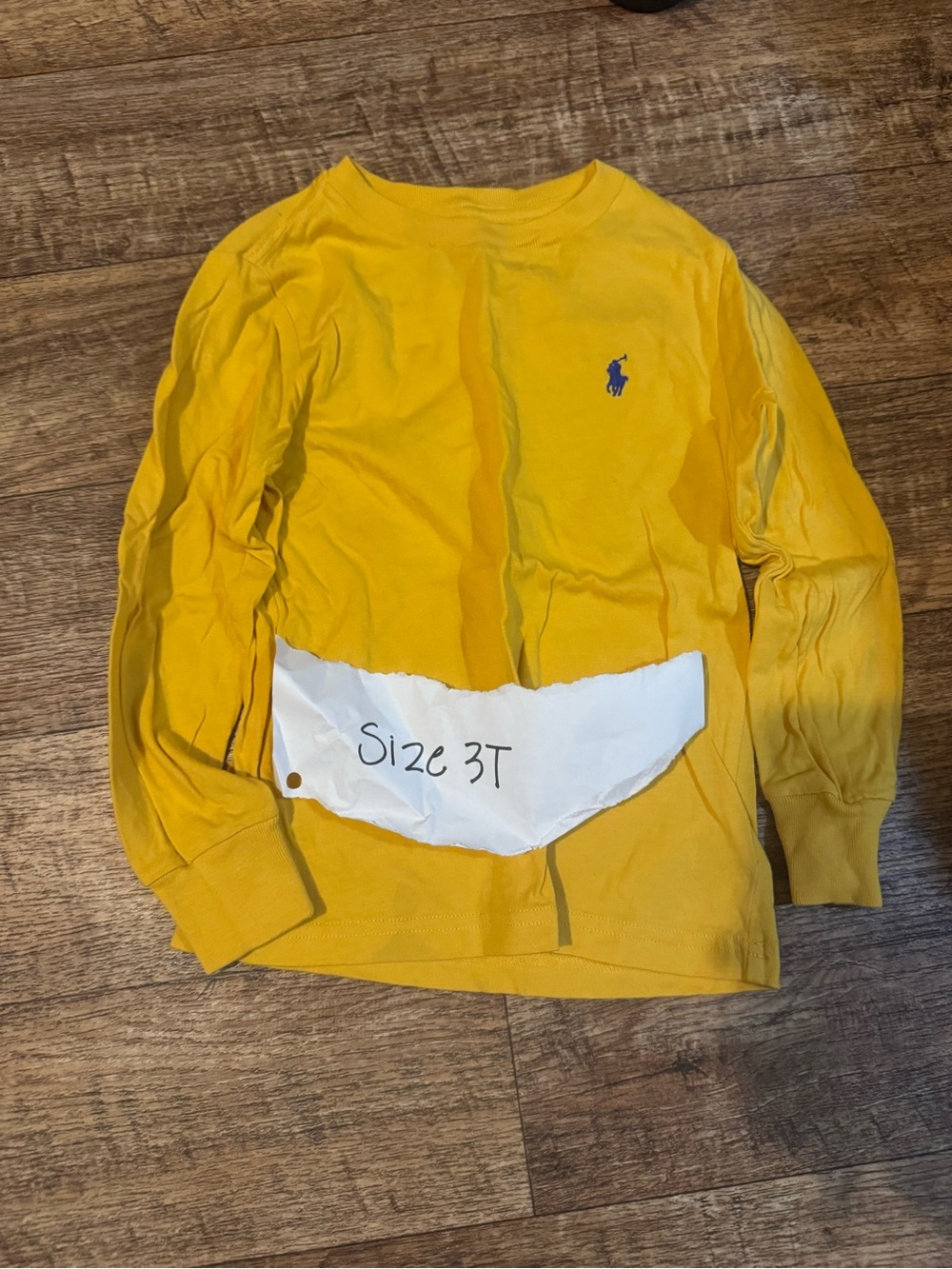 Polo by Ralph Lauren Toddler Long-Sleeve Shirt in Yellow with Blue Pony